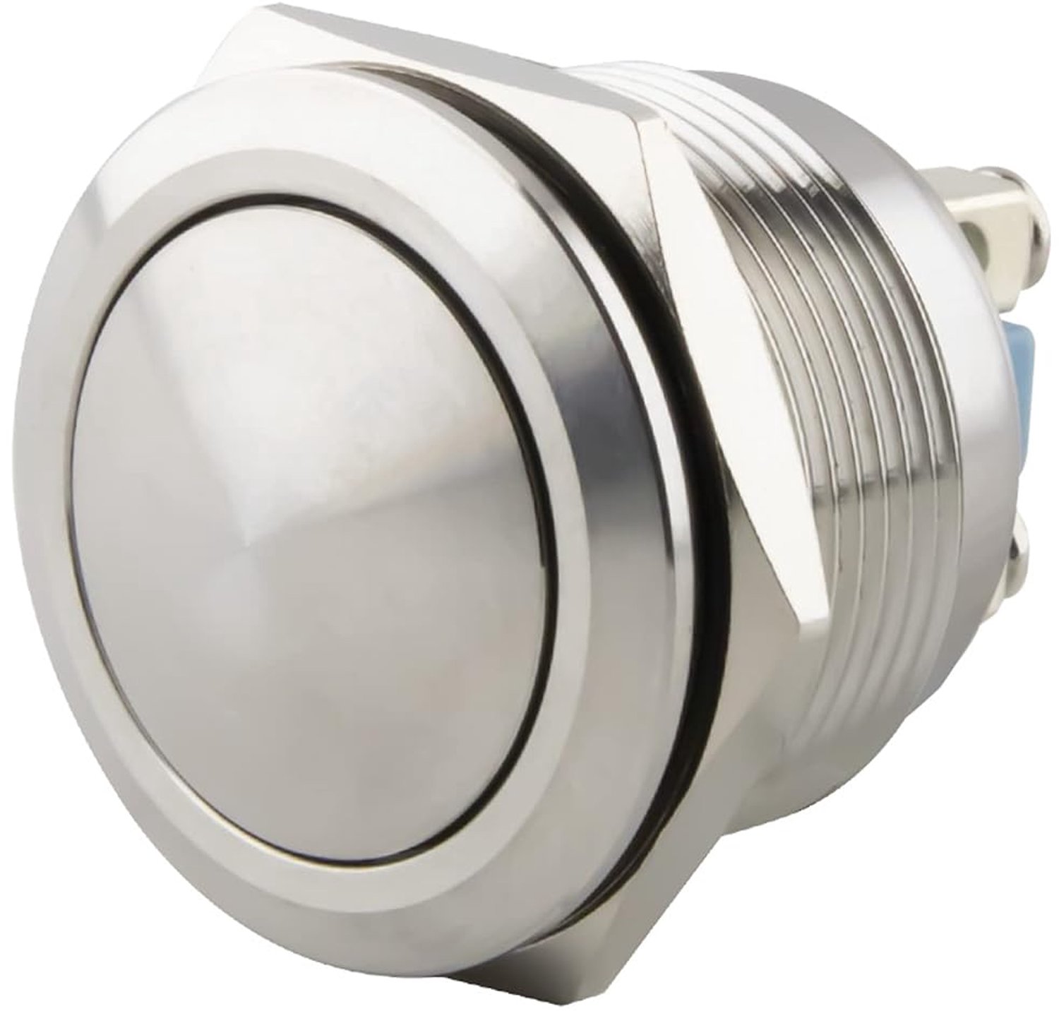 Drukknop 22mm - RVS gebogen kop - Loze ogen/plug - Tactiele bediening - ShopVlot