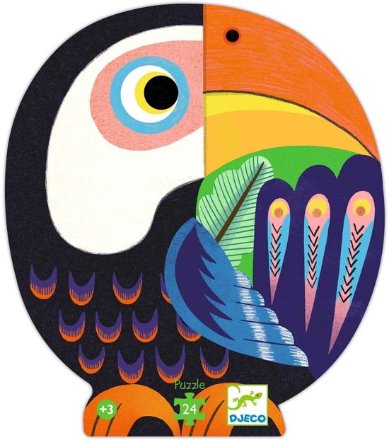 Djeco - Puzzel Toekan Coco - 24 Puzzelstukken - Vanaf 3 jaar - DJ07283 van Djeco — afbeelding 4