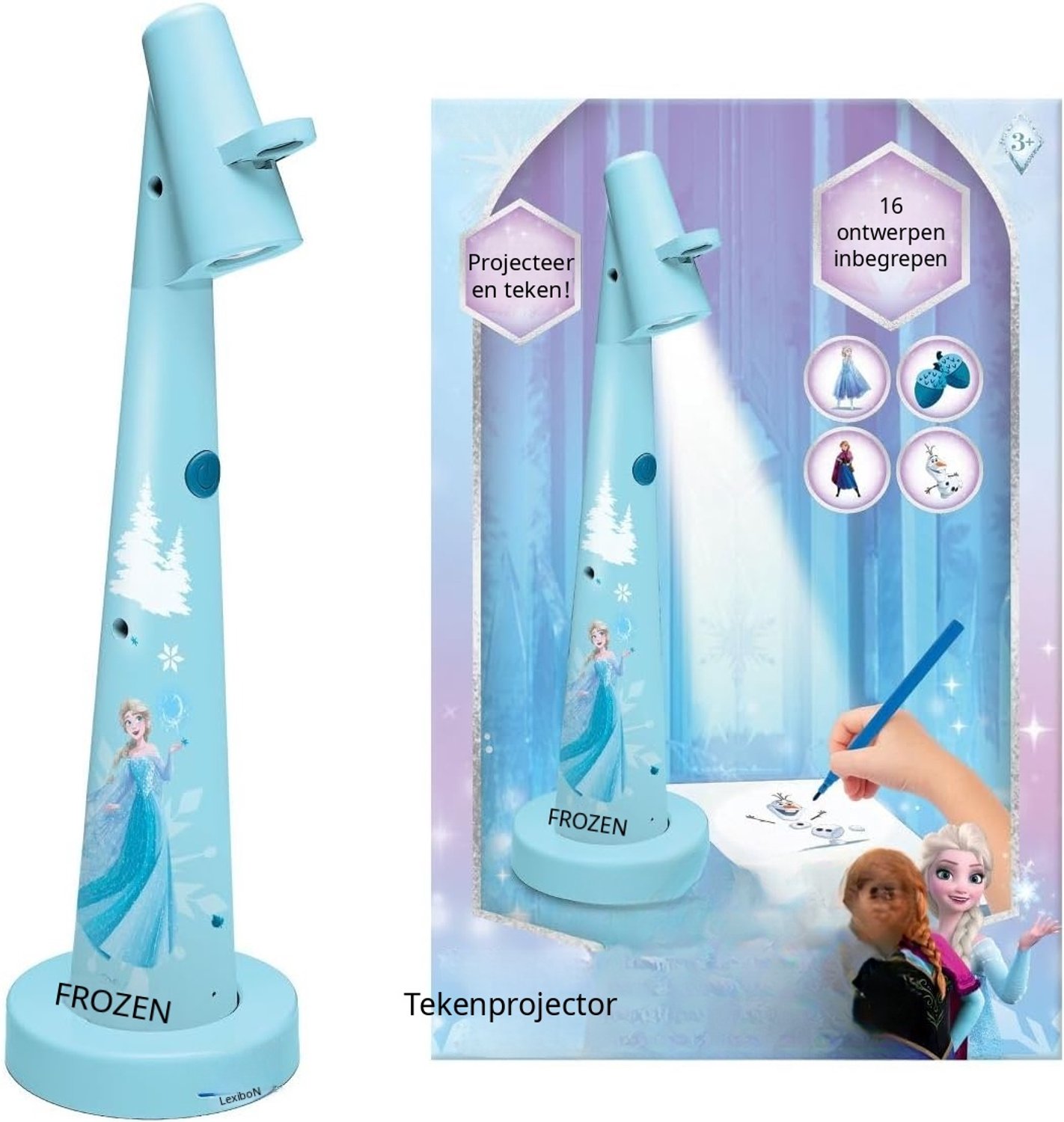 QEVA Tekenprojector Kinderen - Tekenprojector - Projectie Tekenbord - Blauw - 5cm x 24cm x 4cm