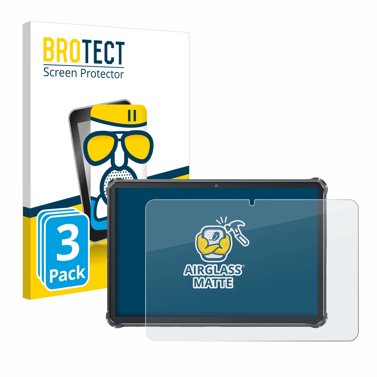 BROTECT - Screenprotector voor Oukitel RT8 - Folie Beschermfolie Beschermglas matte 3 Stuks