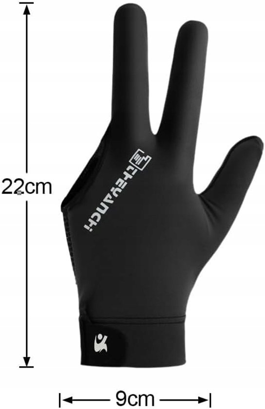 Merkloze Biljarthandschoen - 3 Vinger, Ademend & Antislip — afbeelding 5