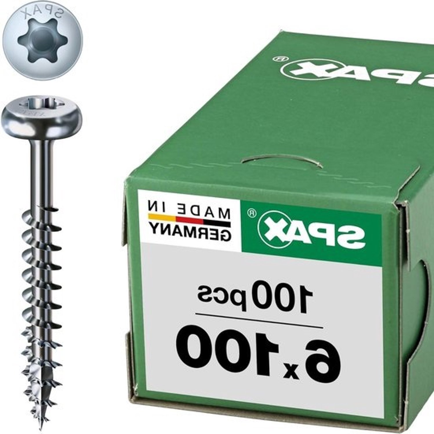 Universele Schroeven - Bevestigingsmateriaal - Binnenshuis Klussen - Corrosiebestendig WIROX - 6x100mm 100 Stuks - Zwart Verzinkt