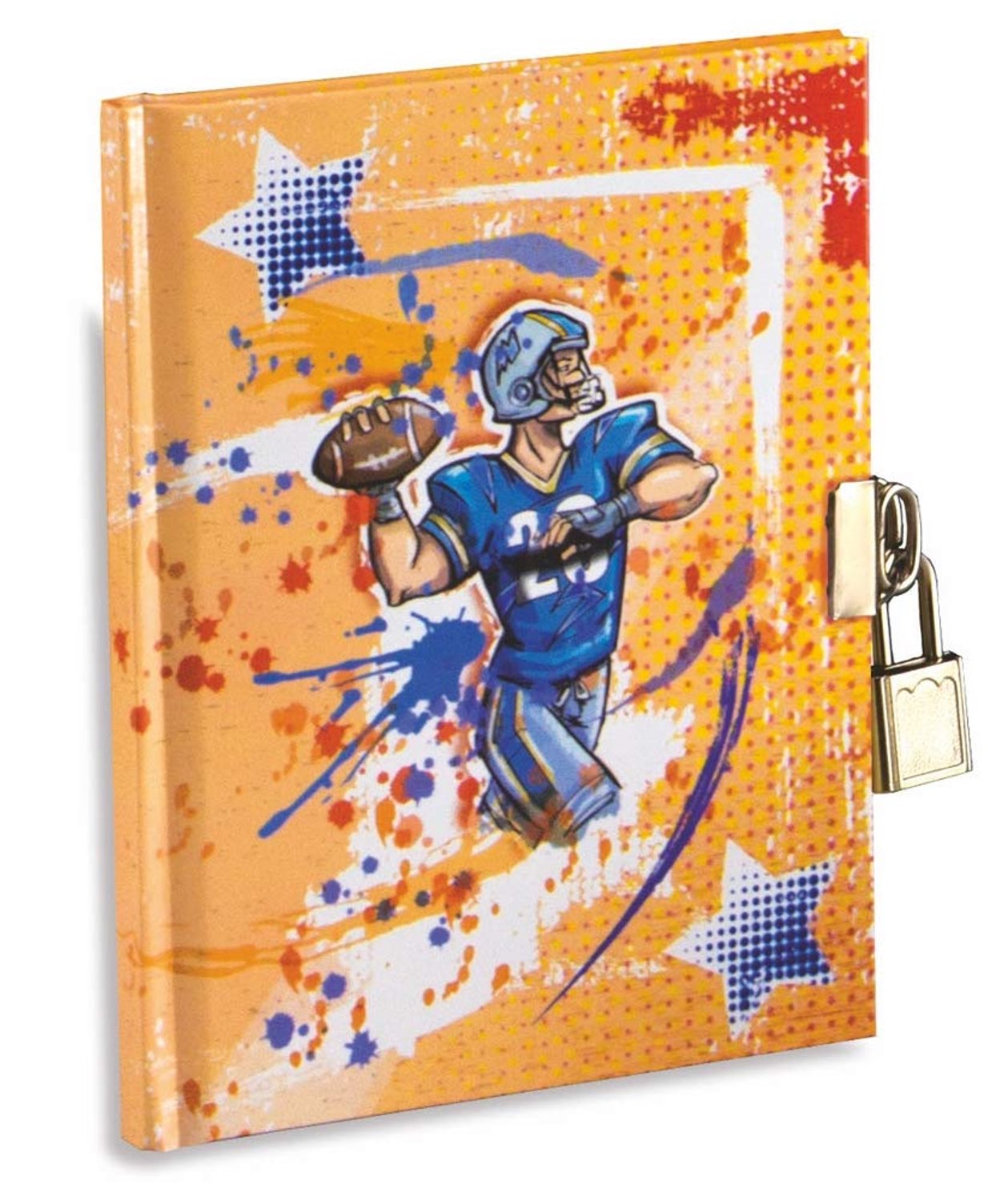 Dagboek 14,5 x 18,5 cm met metalen slot en 2 sleutels