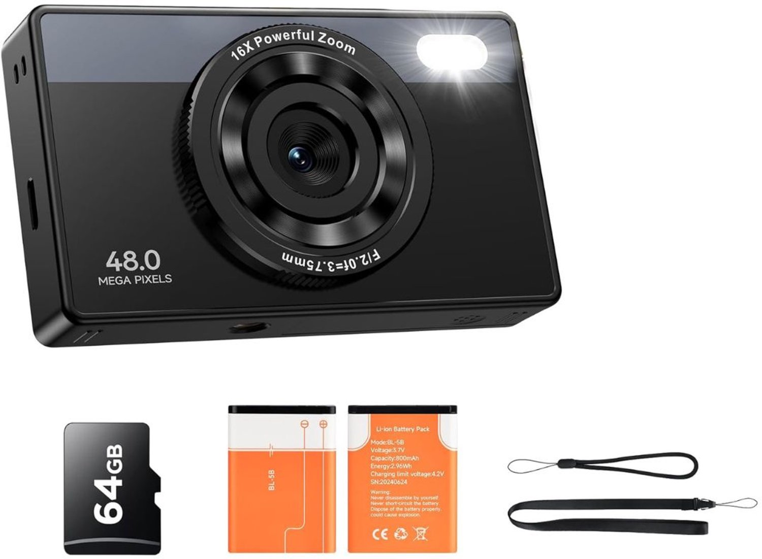 DailySupplies® Fototoestel voor Kinderen - Digitale Camera - Compact -Zwart