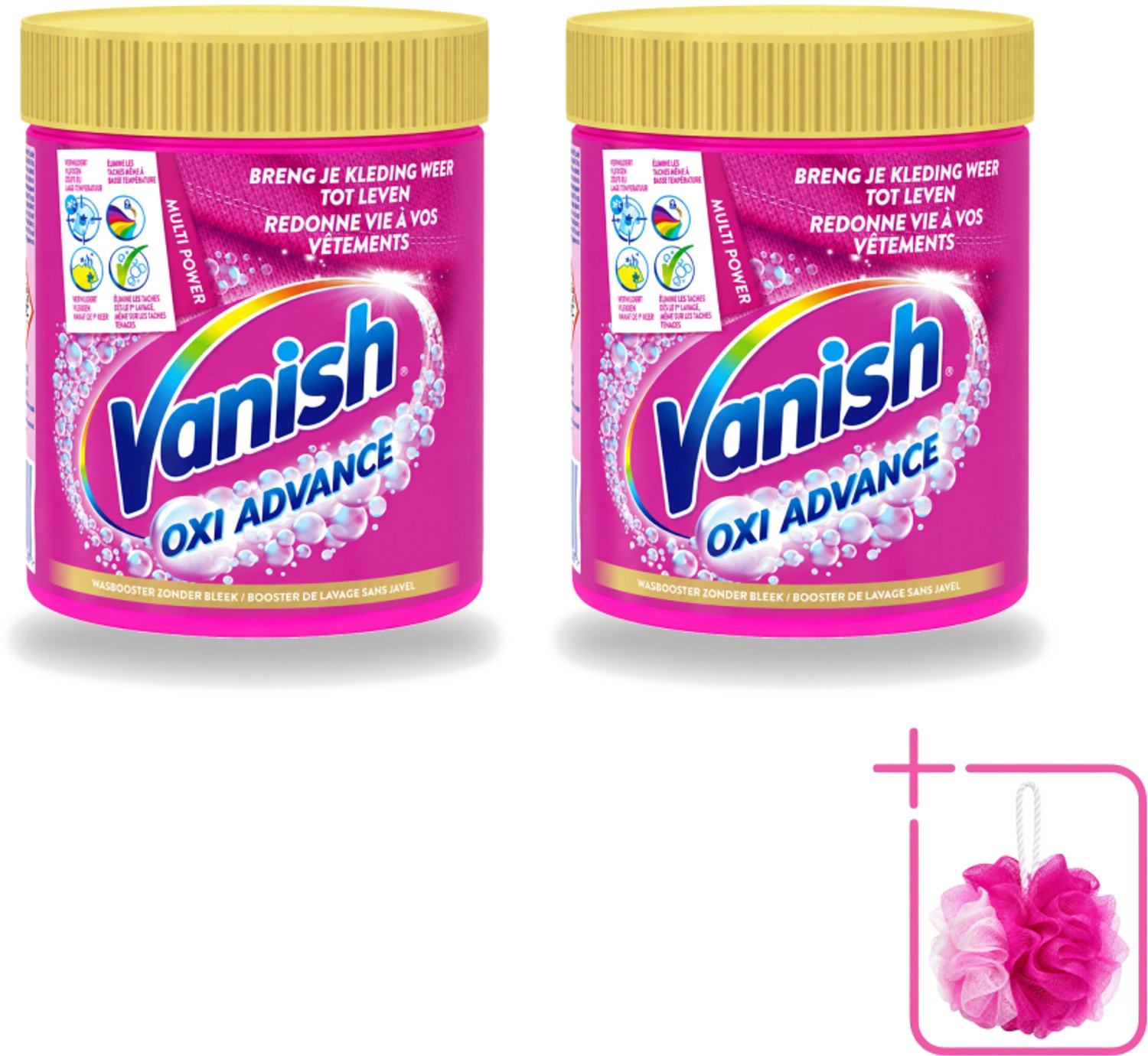2 x Vanish Oxi Advance - Vlekkenverwijderaar Poeder - Zonder Bleek - Gekleurde Was - 470 Gram - Bulkverpakking - Vlekkenverwijderaar - Douchemop - Gekleurde was