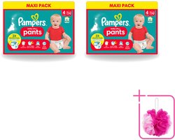2 x Pampers - Baby-Dry Pants - Luierbroekjes - Maat 4 (9-15 kg) - Extra Droog - 90 Luiers - Bulkverpakking - Baby luier - Douchemop - Droge luier