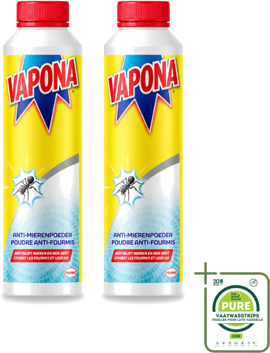 2 x Vapona - Anti Mierenpoeder - Effectief Tegen Hele Kolonie - 150g - Grootverpakking - Vaatwasstrips - Anti Mierenpoeder - Mierenbestrijding - Mierenbestrijding Buiten - Mierennest Bestrijding - Mierenpoeder 150g