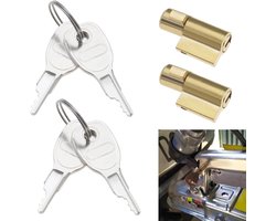 Trailer Lock Set, 2 Locks with 4 Keys, Clutch Lock for Tow Bar, Ground Compatible, Daxara Maypole - ShopVlot