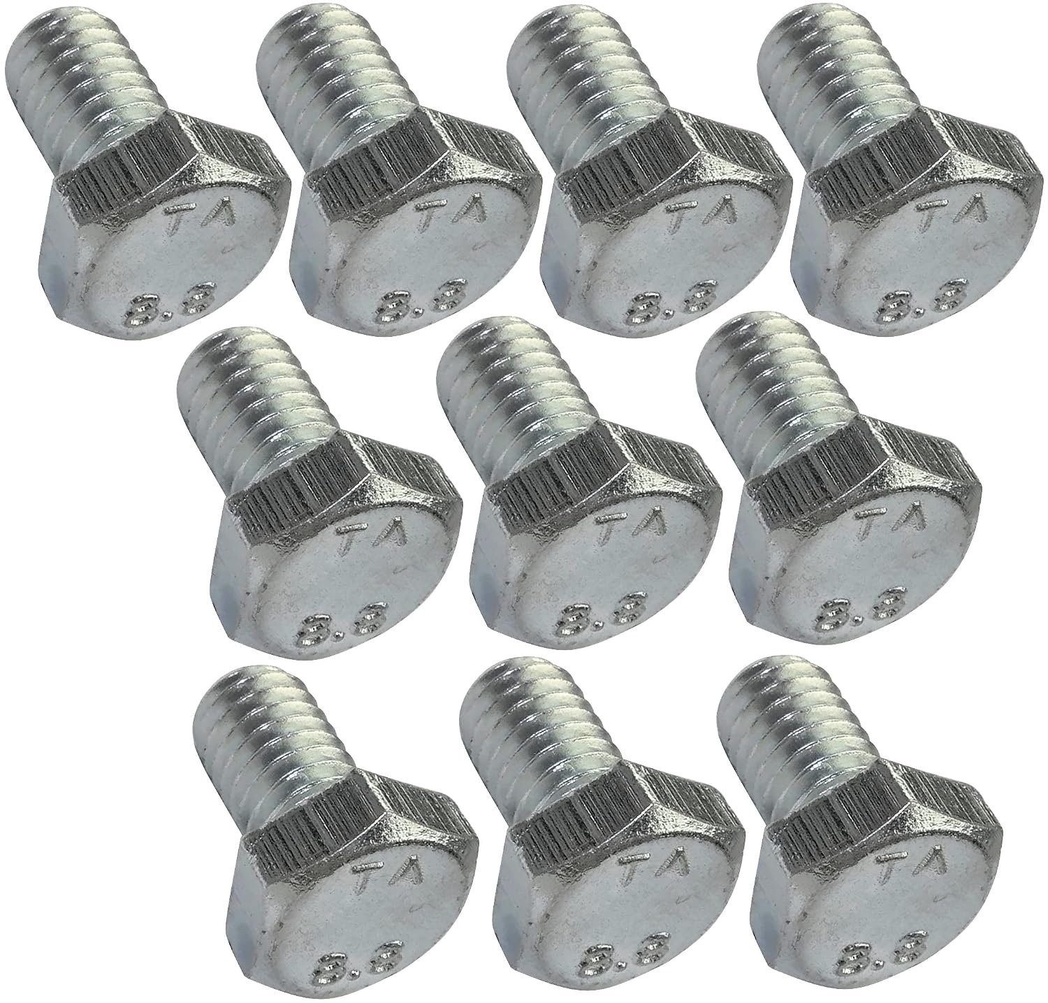 Hexschroeven M6x10 - verzinkt - klasse 8.8 - ideaal voor bevestiging - ShopVlot