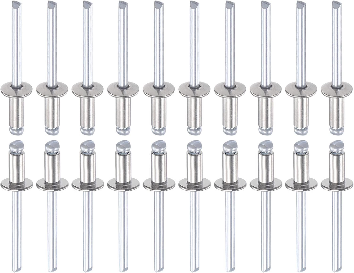 Blindrivets 5mm x 10mm - 304 RVS - Dome open einde - Ideaal voor machineverbinding - ShopVlot