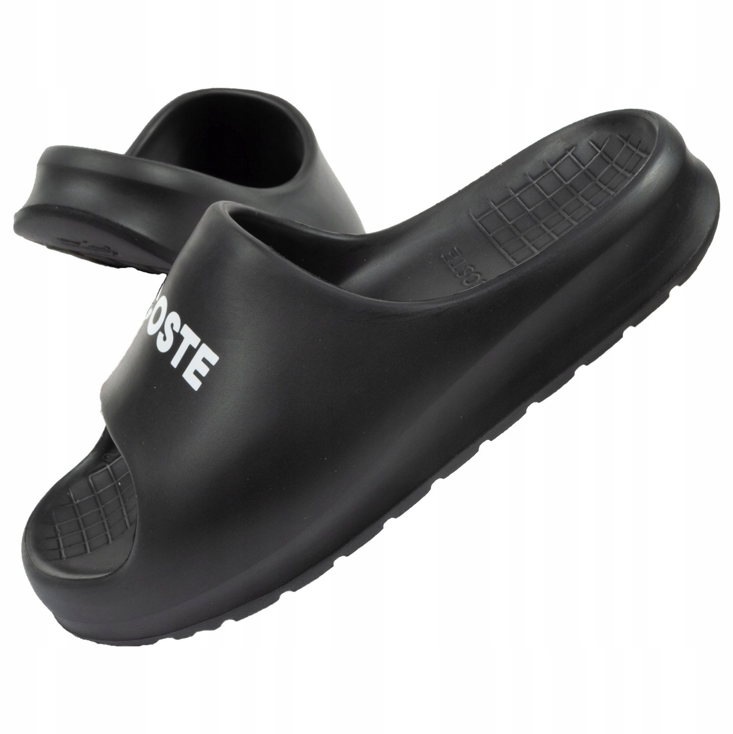 Lacoste Serve Slide Dames Slippers Zwart