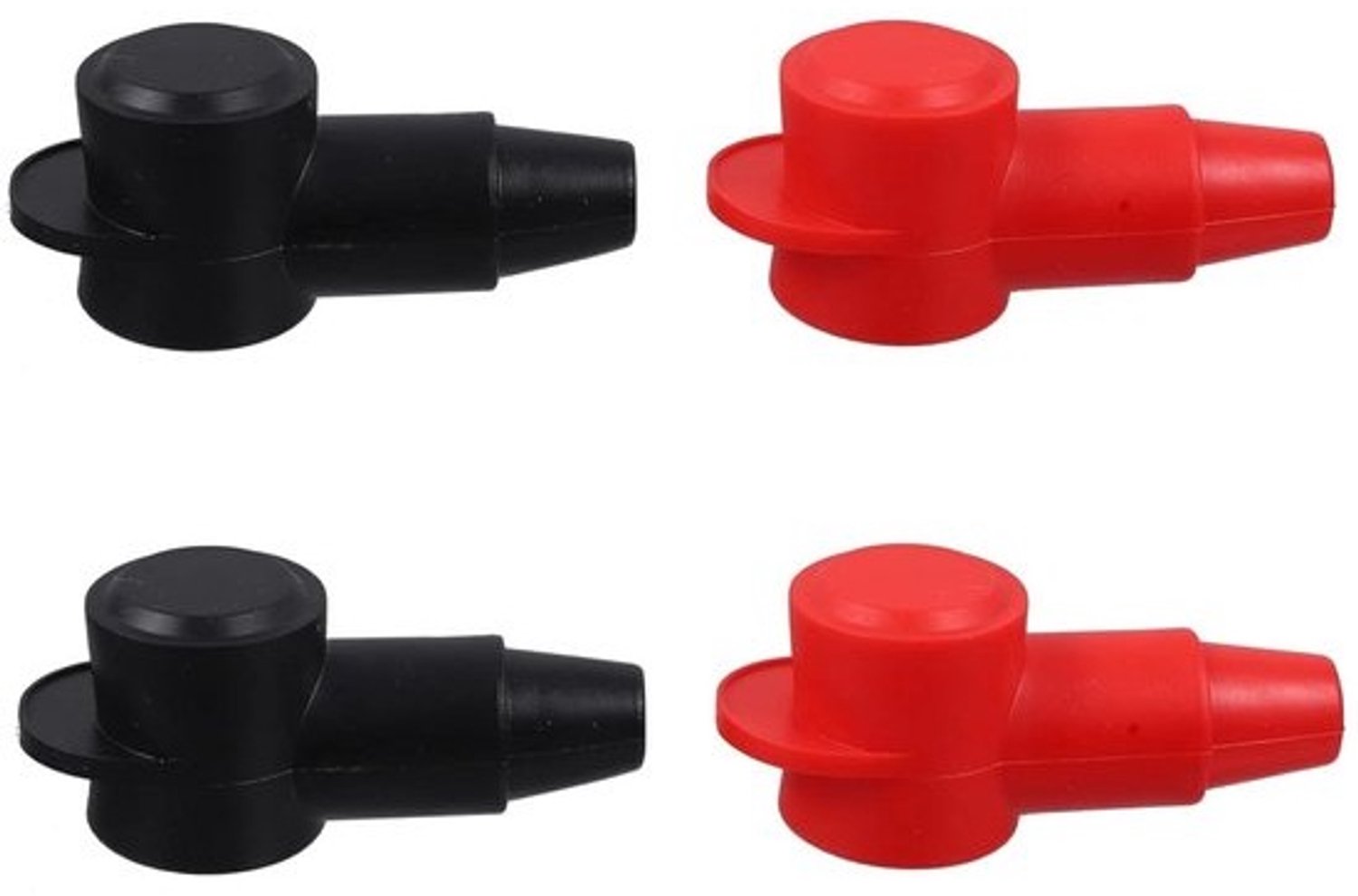 Batterij Terminal Covers - Accupool Beschermers - Voorkomt Kortsluiting - Vlamvertragend Materiaal - 4.4 x 2 x 1.3 cm - Zwart