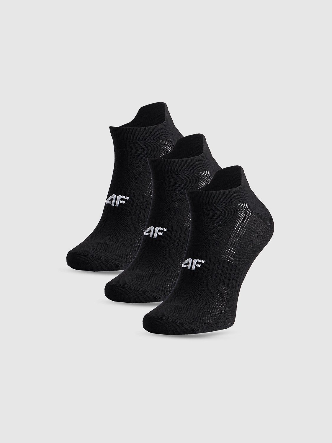 4F Heren Sportsokken Ademend 3-Pack Zwart