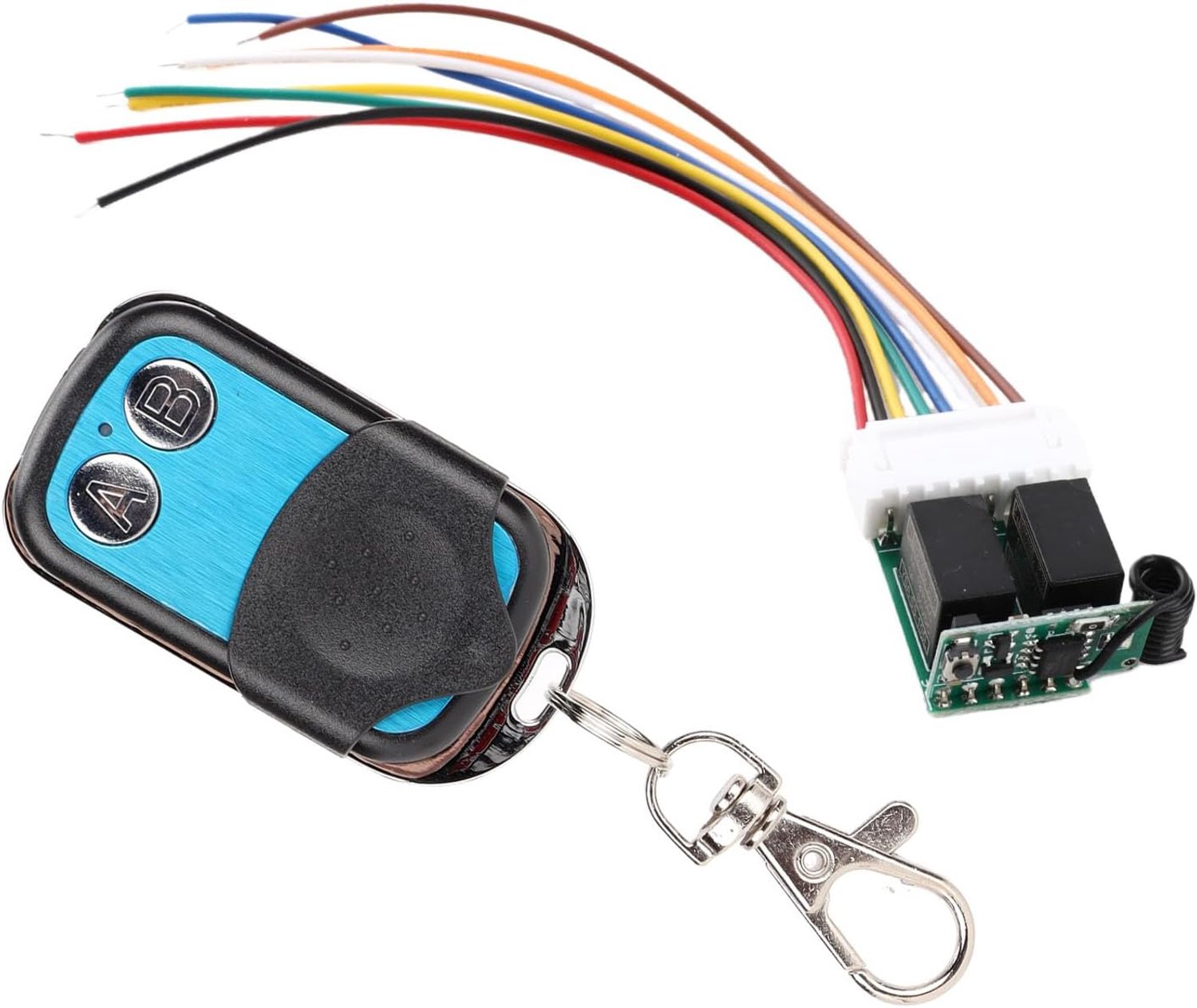 Mini RF 2CH Relay Switch, DC3.7-12V 2CH 433Mhz RF Wireless Relay Remote Control, Micro Switch with Learning Button - ShopVlot