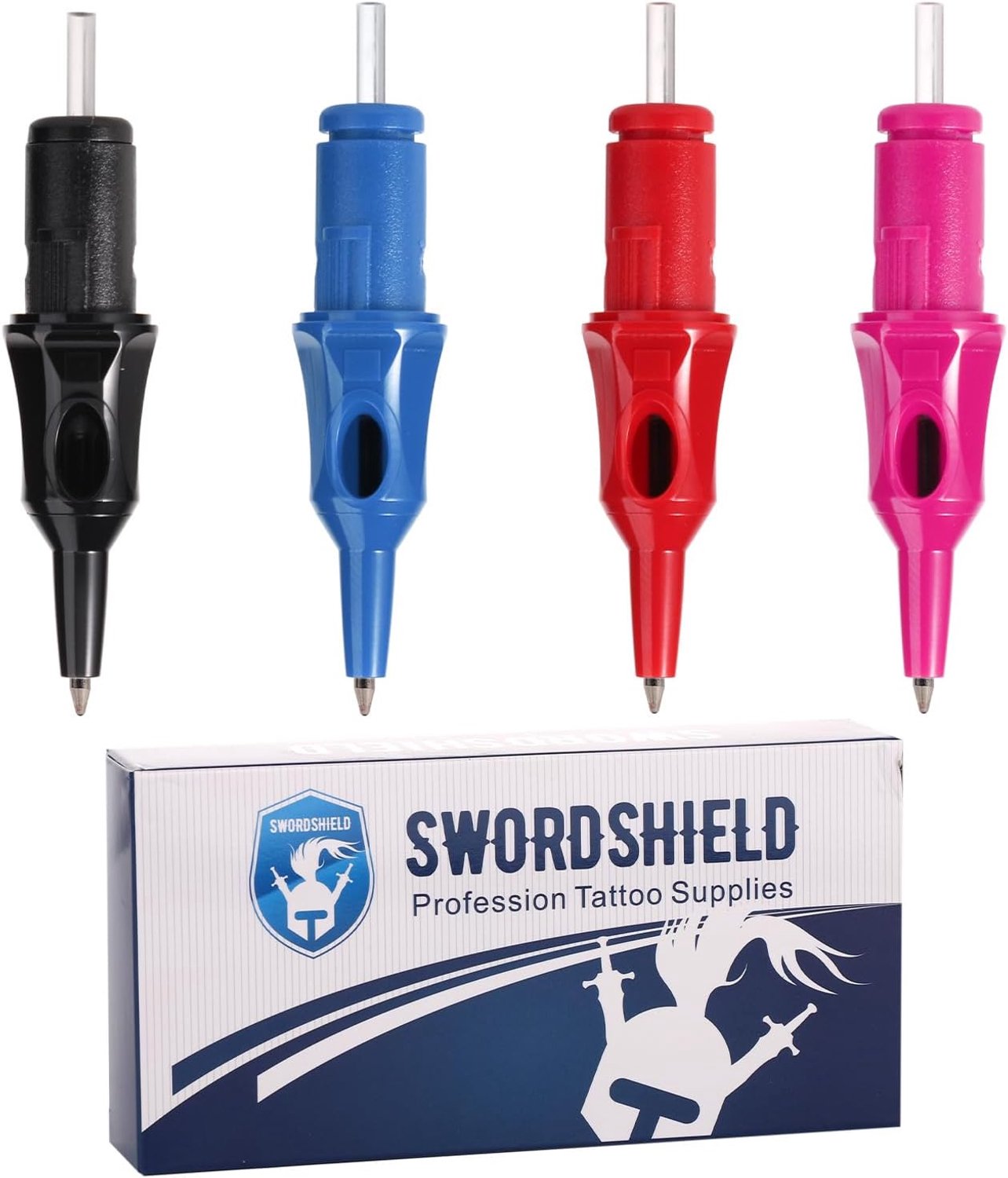 Tattoo ballpoint pen cartridges 20pcs - 4 kleuren - PVC materiaal - ideaal voor tattoo oefening - SnelShoppen