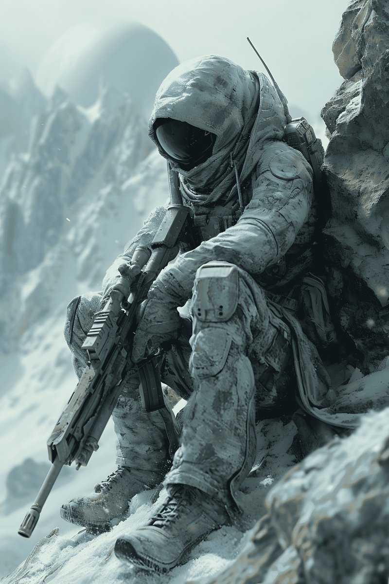 Winter Soldaat Poster - Winter Soldier - Oorlogs - Winter - Wanddecoratie - posters - formaat 30x40cm - XS2111MT