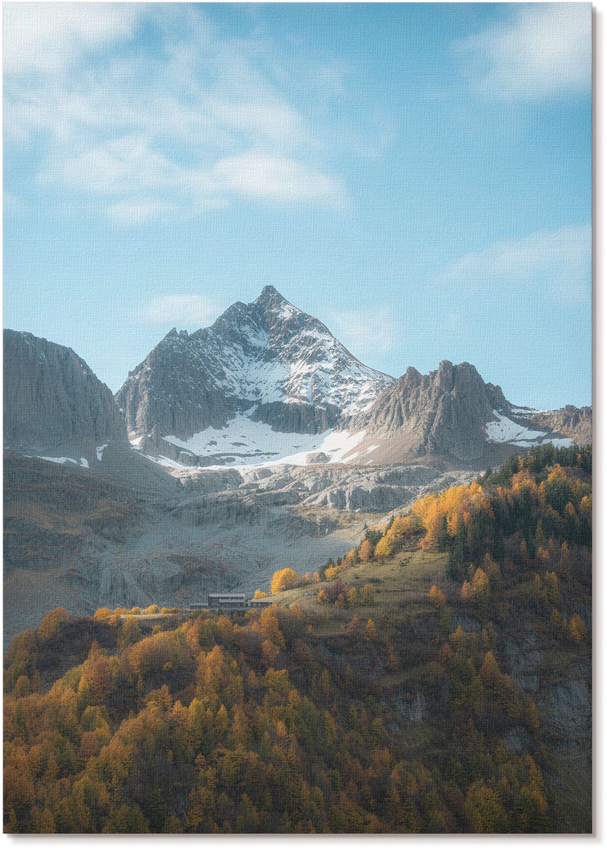 Tulup Polycanvas Wandposter - Een Duistere Figuur, Schilderen - A2 - Zwart-wit Illustratie - Rechthoek - Canvasposter - Woonkamer, Slaapkamer, Kantoor - Expressief