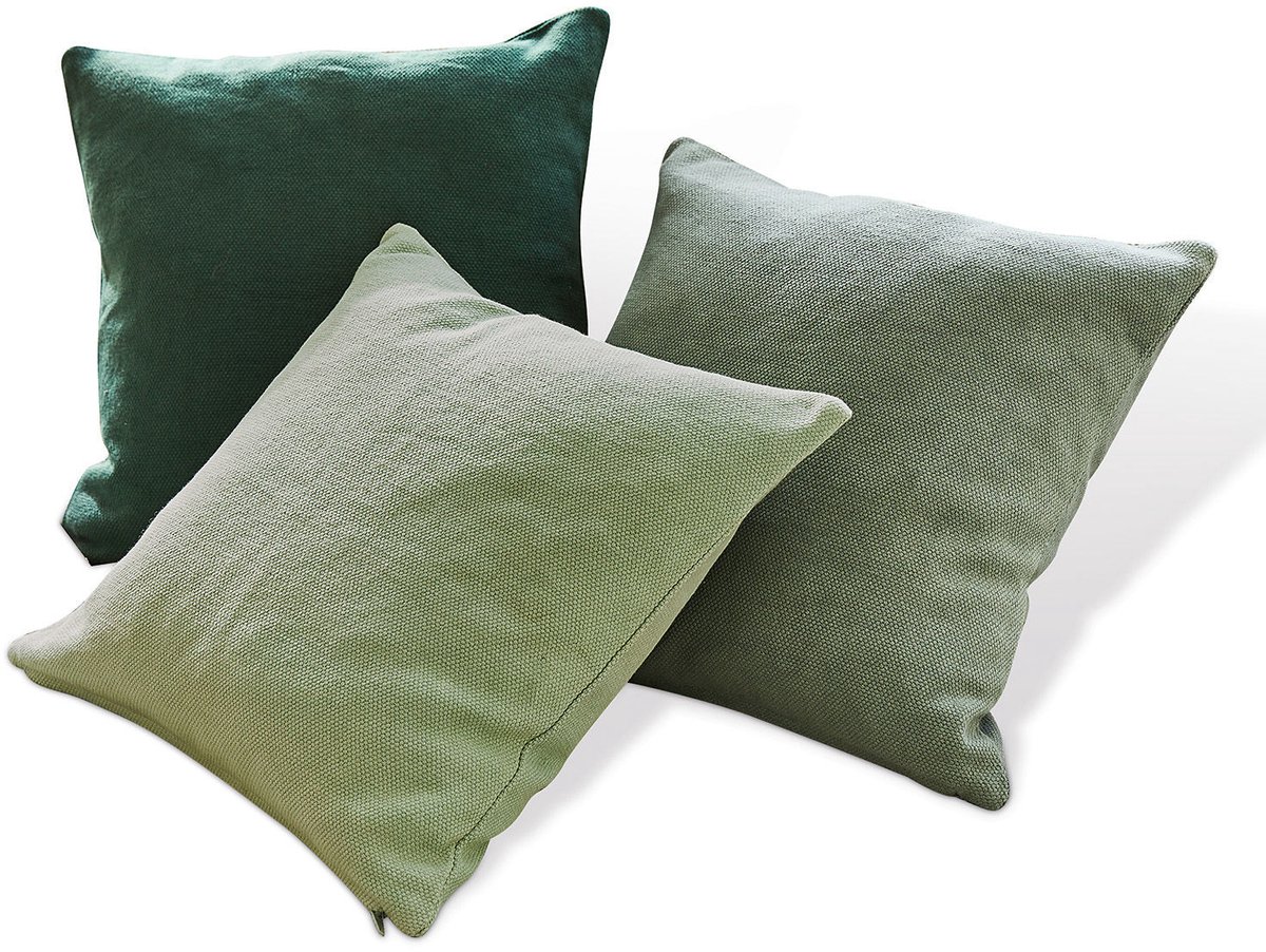 Loberon Kussenhoes set van 3 Alienor groen