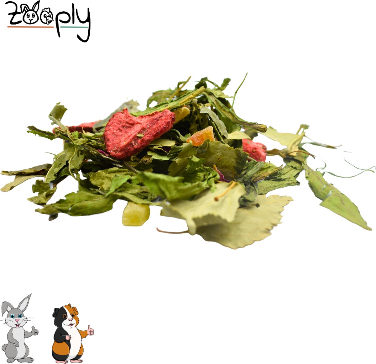 Zooply Tropische Kruidenmix - Kruiden & Snacks - 100% natuurlijk - Voor konijnen & cavia's - 450 gram