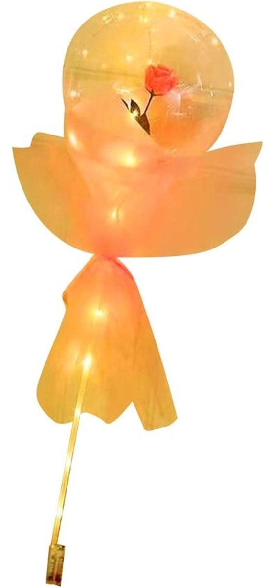 Lichtgevend Ballon Rozenboeket - LED Rozen Decoratie - Feestelijke Decoratie - Geïntegreerde LED-verlichting - 6 x 6 x 6 cm