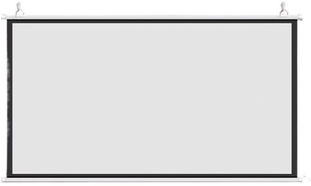 Draagbaar Projectiescherm - Pull Down Scherm - Thuisbioscoop Maken - Kreukvrij Glasvezel - 40 Inch 4:3 - Wit
