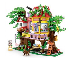 Zhe Gao 8841 Dieren Boomhut Poppenhuis bouwset | Pet friends botanical tree house modelbouw | Educatief constructie speelgoed bouwpakketten voor volwassenen & kinderen | Decoratie bonsai bloemen niet geschikt voor lego | Bouwdoos met 840 bouwstenen