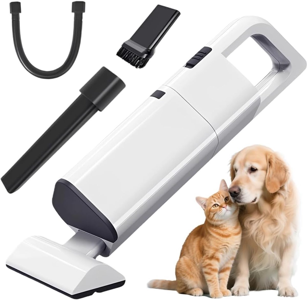 Handstofzuiger, 20.000 Pa accu, draadloos, voor auto, dierenharen, bank