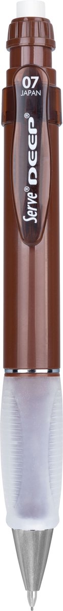 Serveer DIEP 0,7 mm Automatisch Potlood Bruin met Gum