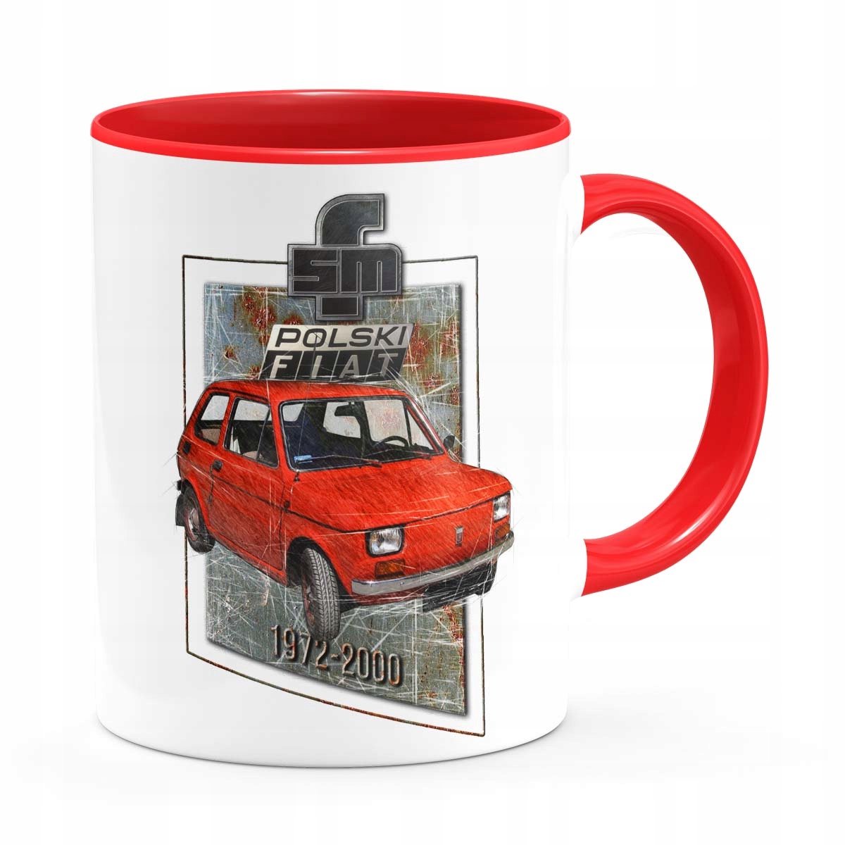 Koffiemok Fiat 126p Maluch - Keramiek, 330ml, Vaatwasmachinebestendig