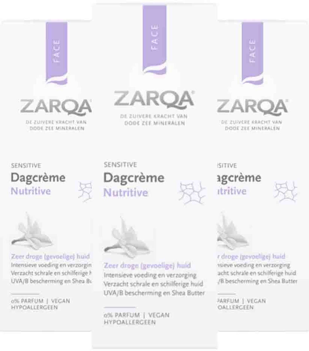 Bol.com Zarqa - Nutritive Dagcrème - 3 x 50 ml - Voordeelverpakking aanbieding