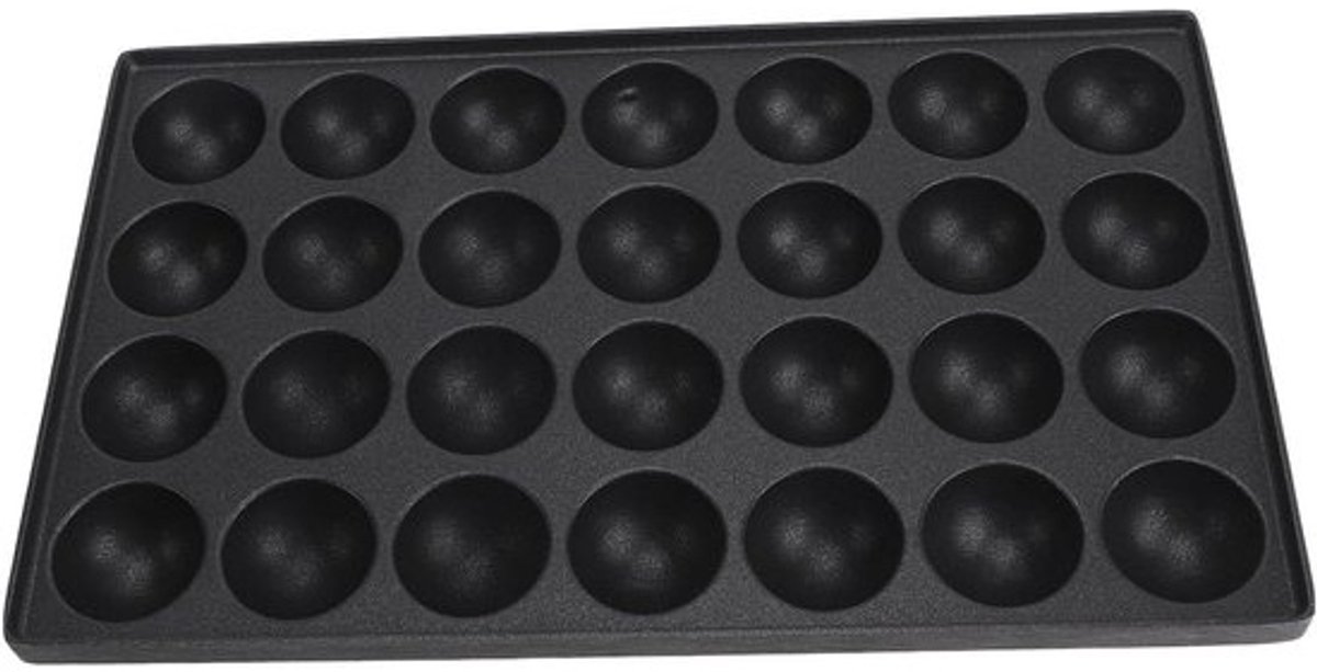 Takoyaki Maker - Octopusbal Pan - Thuis Snacks Maken - Gelijkmatige Warmteverdeling - 28 Gaten - Zilver