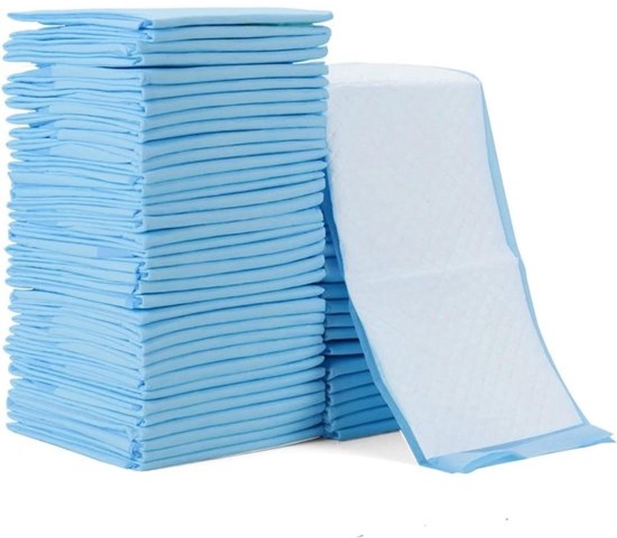 Wegwerp Verschoonmatjes - Baby Onderleggers - Baby Verzorgen - Hoge Absorptie - 100 stuks - Blauw