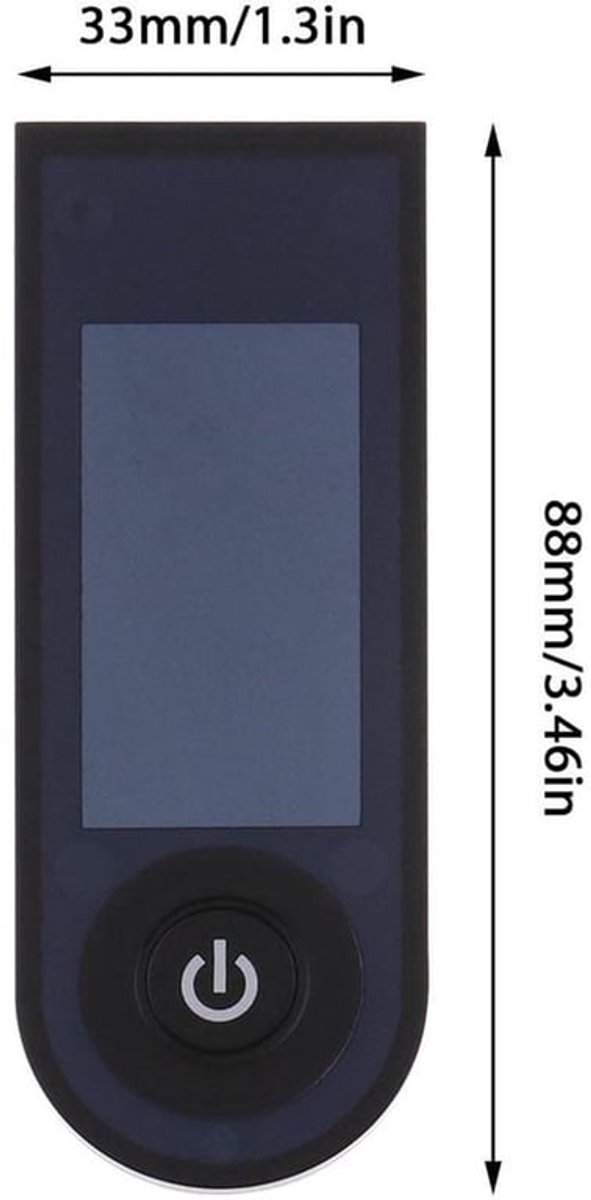 Vervangende Afdekking - dashboardhoes - Kunststof - Zwart - Geschikt voor Xiaomi M365 - Pro 2 - 8,8 x 3,3 cm