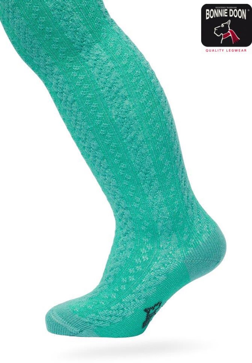 Bonnie Doon Baby Kabel Maillot Groen/Blauw maat 80/86 - Meisjes - Kabel Patroon - Organic - Zacht Organisch Katoen - GOTS gecertificeerd - Gladde naden - Comfortabele Boord - Geen vervelende naden - Turquoise - Malachite Green - BP214902.277
