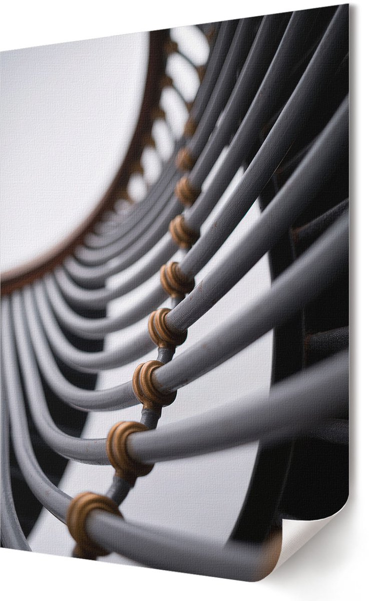 Coloray Canvas Poster Polycanvas - Dynamische Structuur, Fotografie - 594 x 840 - Grijs Poster - Rechthoek - Decoratieve poster - Kantoor - Industrieel