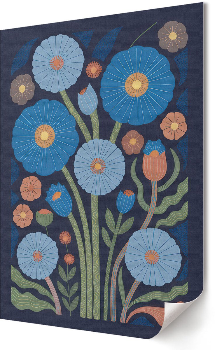 Coloray Polycanvas Poster - Winter Aurora, Groente - A2 - Bruin Kunst - Rechthoek - Wandkunstwerk - Slaapkamer - Klassiek