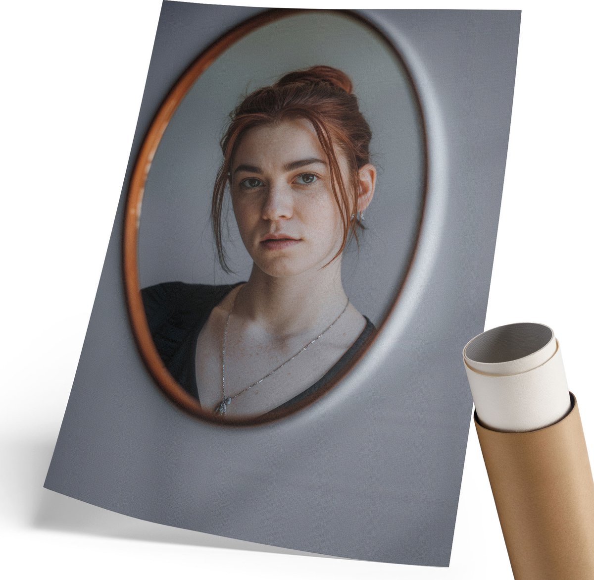 Coloray Polycanvas Wandposter - Spiegelbeeld, Fotografie - 210 x 297 mm - Bruin Kunst - Rechthoek - Canvasposter - Woonkamer, Slaapkamer, Kantoor - Klassiek