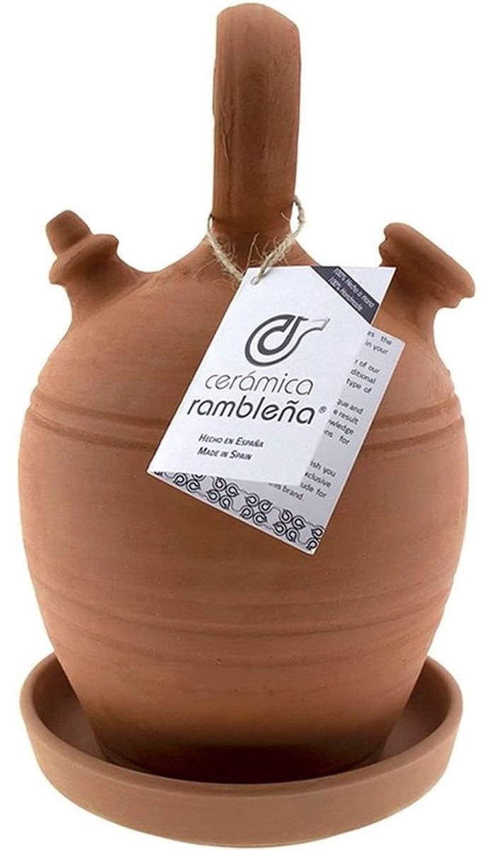 Keramiek Karaf - Traditionele Kan - Dranken Serveren - Natuurlijke Koeling - 3 Liter Capaciteit - Rood