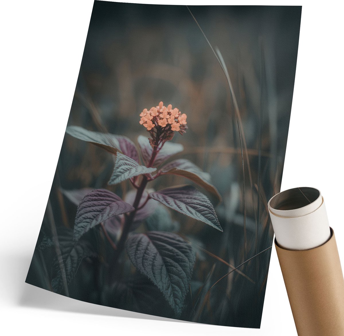 Coloray Polycanvas Poster - Bloemenpracht, Fotografie - 210 x 297 mm - Groen Illustratie - Rechthoek - Kunstposter - Woonkamer, Slaapkamer, Kantoor - Modern