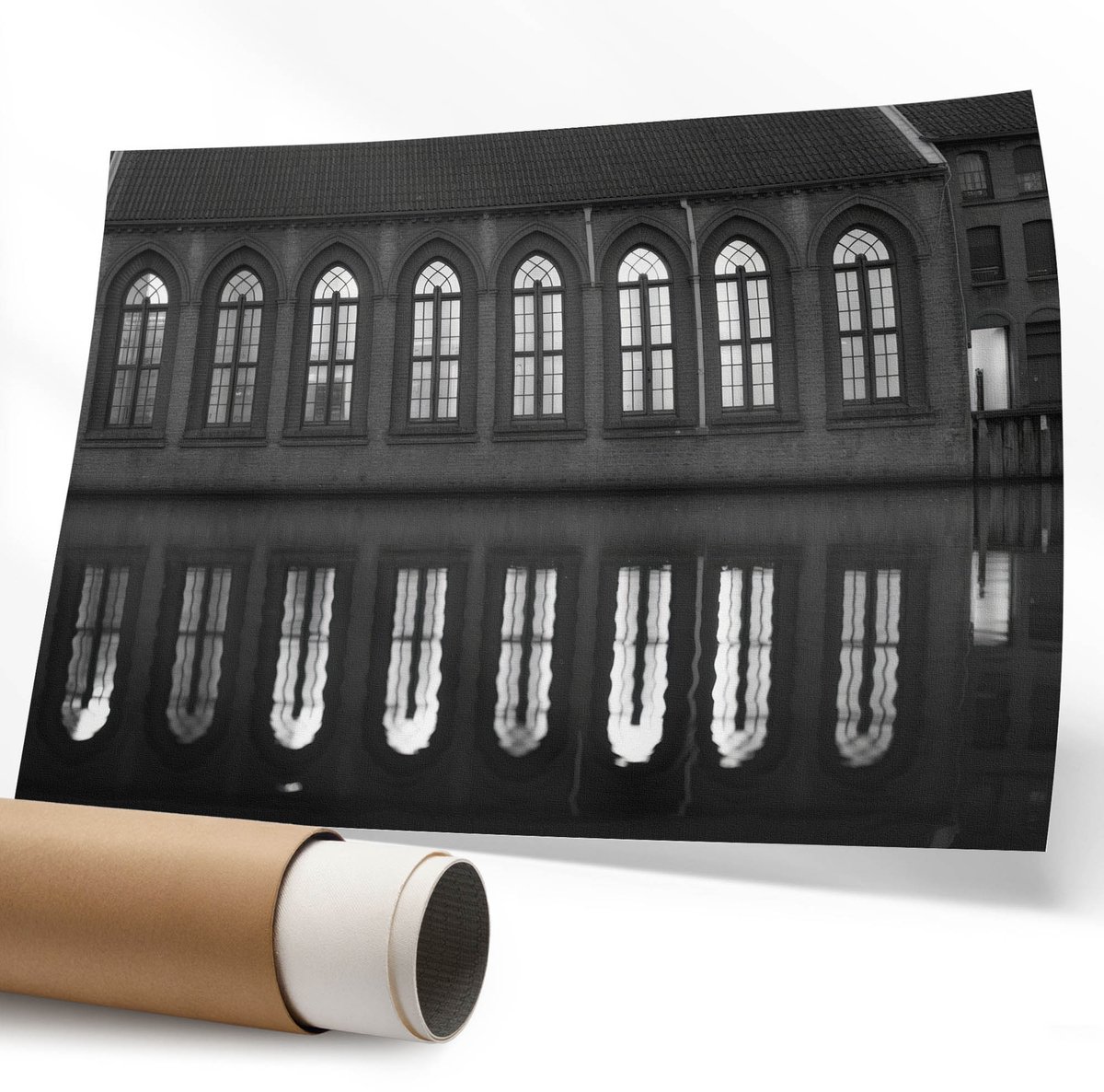 Coloray Polycanvas Poster - Winterrendieren, Fotografie - 594 x 840 mm - Bruin Illustratie - Rechthoek - Muurdecoratie - Woonkamer - Klassiek