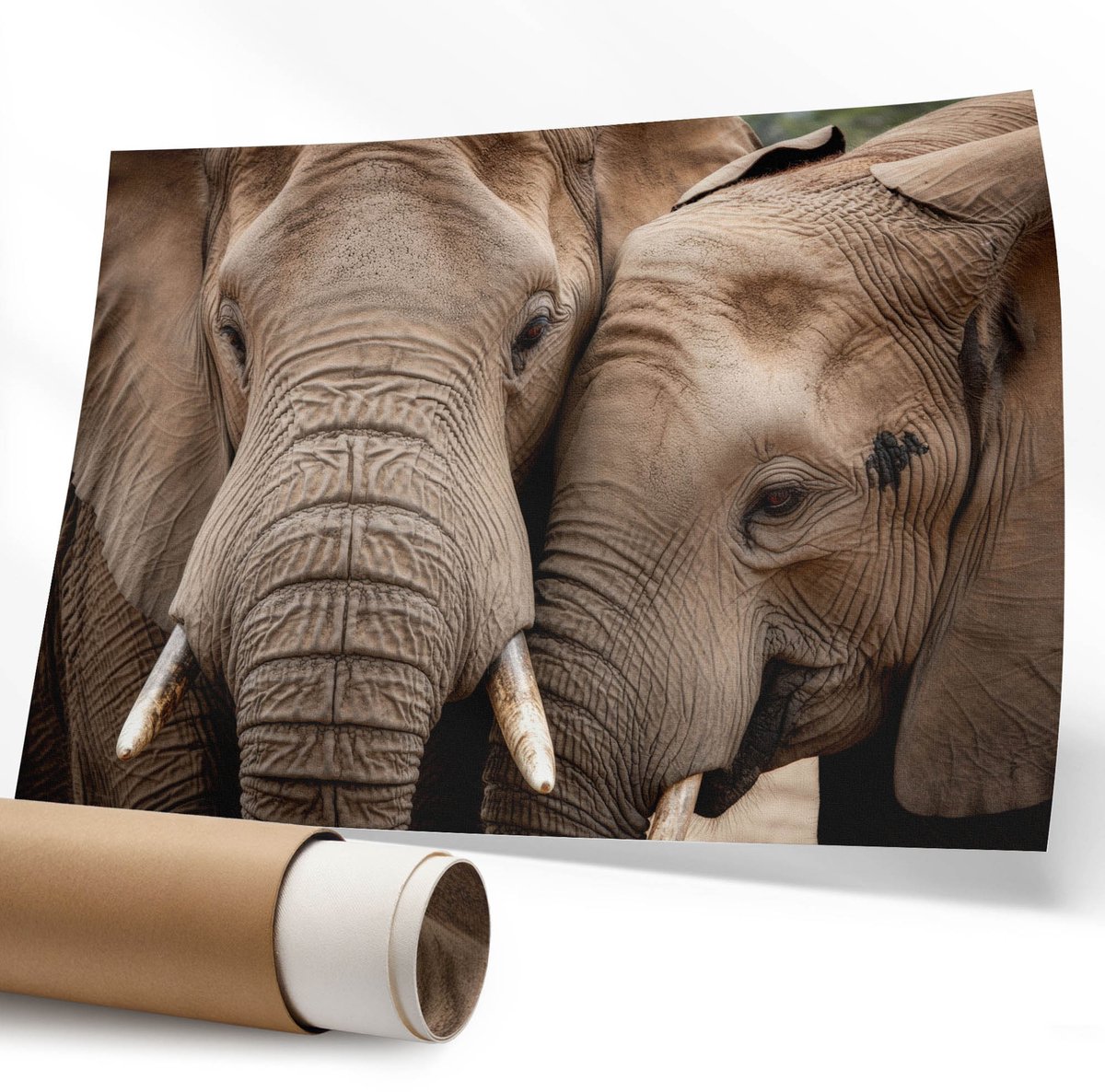Coloray Polycanvas Wandposter - Stedelijke Reflectie, Fotografie - 594 x 840 mm - Bruin Motief - Rechthoek - Wandkunstwerk - Slaapkamer - Klassiek