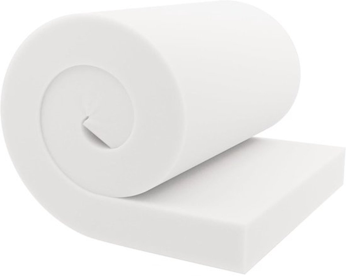 Schuimstof Kussen - Vulling Materiaal - Meubel Stoffering - 44 ILD Compressie - 10x51x91 cm - Wit