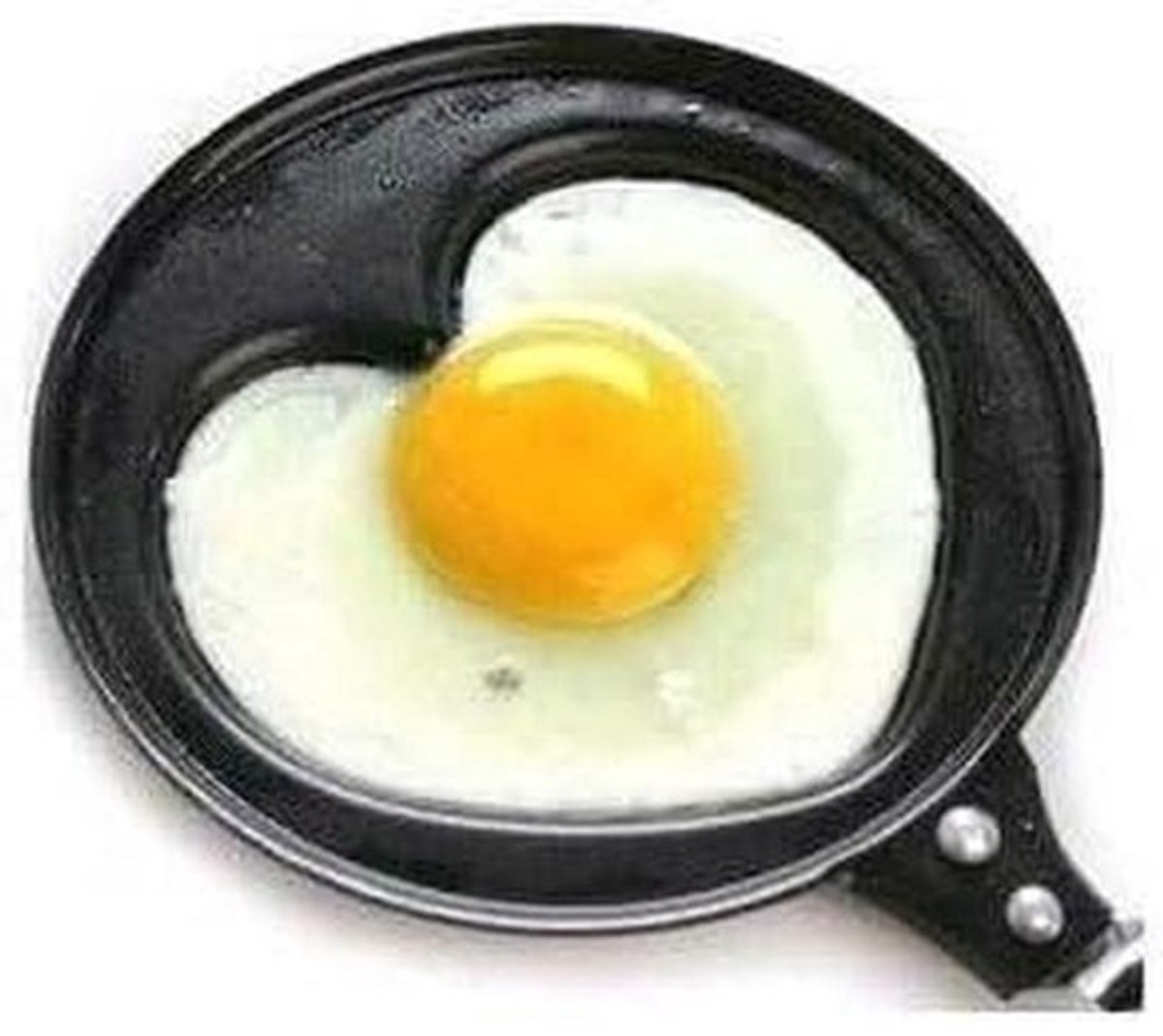 Mini-pan Hartvorm - Koekenpan Romantisch - Ontbijt Maken - Antiaanbaklaag - 12 cm - Zwart
