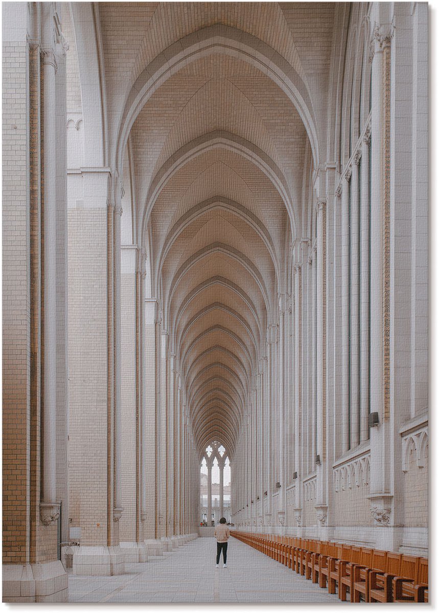 Tulup Canvas Poster Polycanvas - Monumentale Architectuur, Fotografie - A4 - Beige Decoratie - Rechthoek - Wandkunst - Woonkamer, Slaapkamer, Kantoor - Klassiek