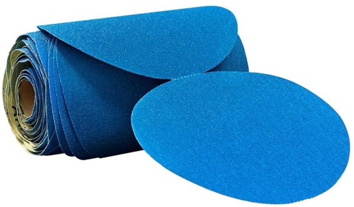 Slijpschijfrol - Schuurschijven Rol - Lakwerk Reparatie - Keramische Mineraalmix - 6 inch 150 Korrel - Blauw