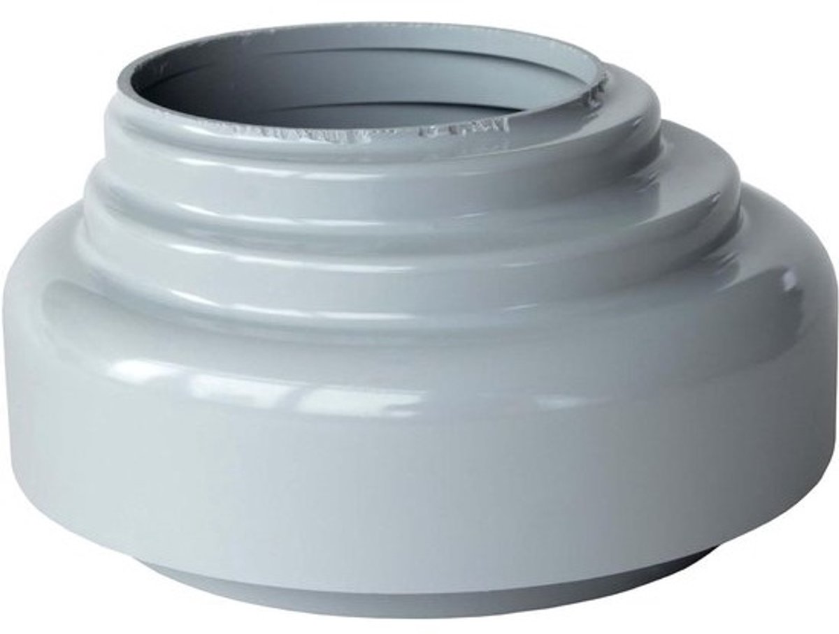 Regenpijp naar afvoer connector - Overgangsstuk PVC-U - Dakafwatering verbinden - Hoge slagvastheid - 75mm - Grijs