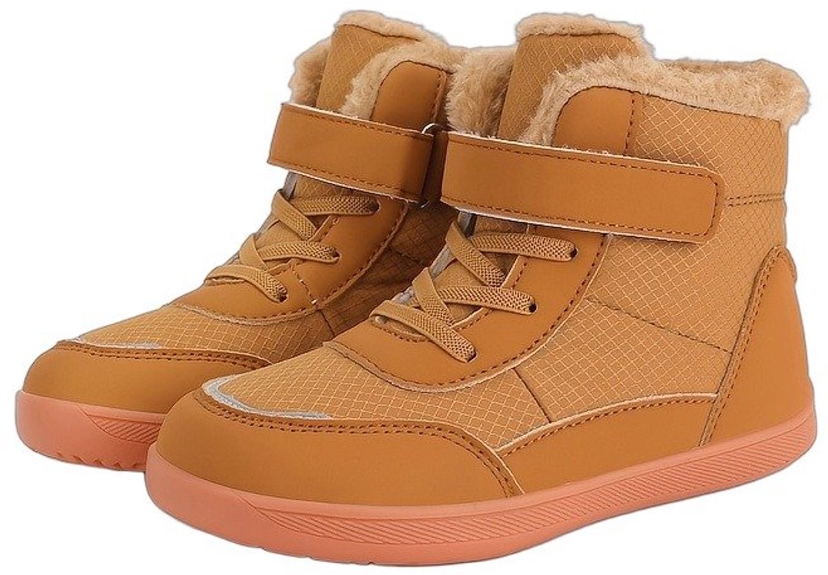Currero Snowboots Meisjes Sneeuwlaarzen Kinderen Winterlaarzen Meisjes Gevoerde Winterschoenen Waterdicht Antislip Zool Warm Gevoerd Kinderlaarzen Kurkuma