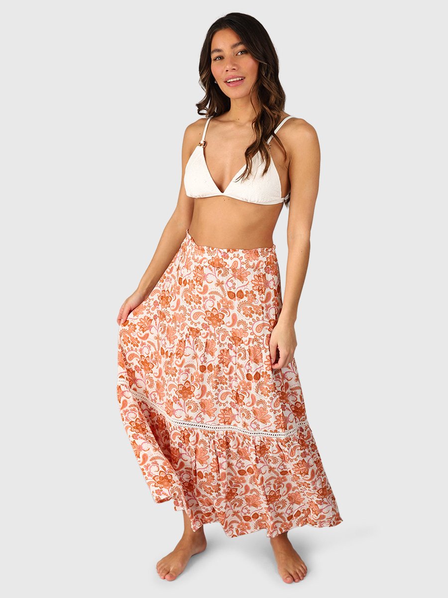Romya-Paisley Women Skirt Snow Wit