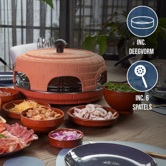BluMill Pizza Oven - 6 Personen - 1100 Watt - Pizzamaker - Mini Pizzaoven - Incl. Deegvorm en Spatels — afbeelding 3