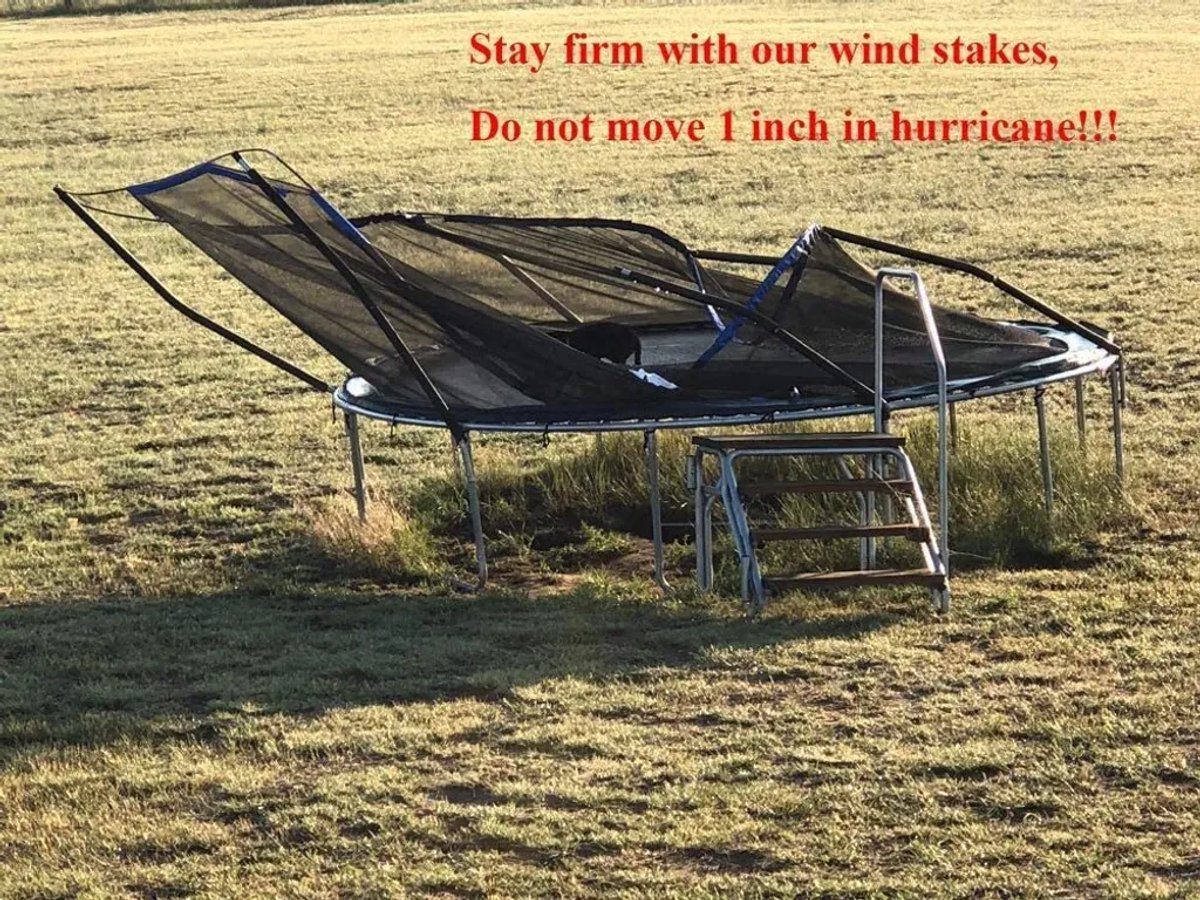 Windbestendige trampolinepinnen, stevig en duurzaam, U-vormig, puntig, veiligheidsanker, gegalvaniseerd staal, Geschikt voor voetbaldoelen en kampeertenten.